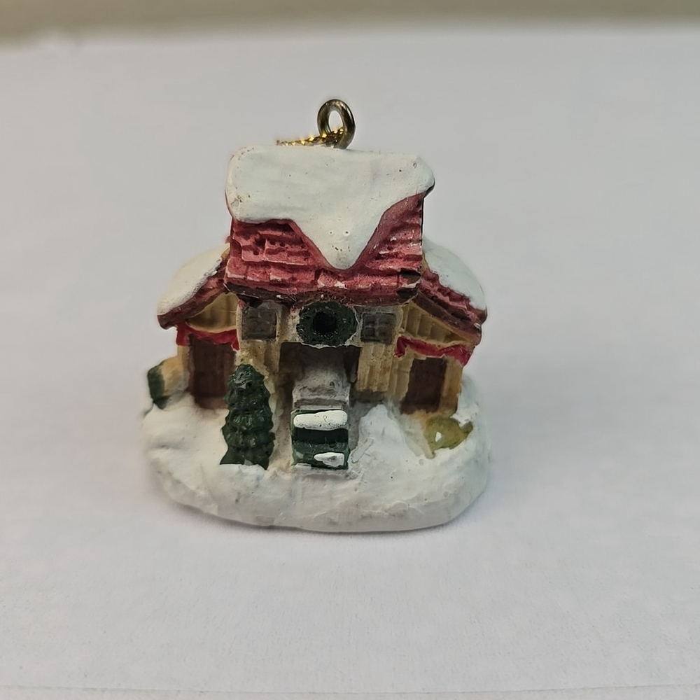 Vintage Kurt Alder Mini Santa's World Snow Cottage House Christmas Tree Ornament